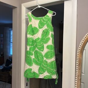 Lilly Pulitzer Green Leaf Print Shift Dress